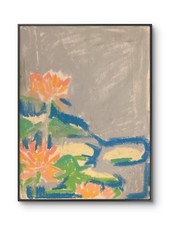 Lily Pad Lake Water Seascape Original Wall Art 11 by 14 Canvas