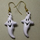👻🎃🦇 Vintage Halloween Spooky Ghost Ghosts Enamel Earrings Pierced 🎃🦇👻 — photo 3