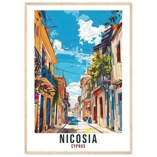 Nicosia Cyprus Travel Print Nicosia Wall Art Wall Hanging Home Dcor Nicosia Gift