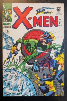 THE X-MEN #21 (1966) Silver Age Marvel Comic Book Roy Thomas VG/FN 5.0 RAW