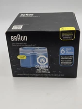 Braun Clean & Renew Refill Cartridges - 6 Count Lemon fresh 3 in 1 Shaver Care