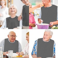 Waterproof Adult Bibs for Eating,Eating Bibs Washable Dining Clothing Protector