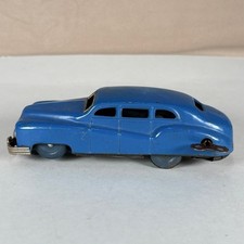 Occupied Japan 1940s Blue Wind Up Toy Car Sedan 5.5 Inch Vintage MCM Toy