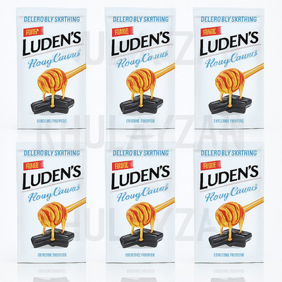 6 Pack Luden's Honey Licorice Throat Drops 30 Ct total ( 180 Ct ) Fast Shipping