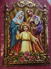 Large Sticker - NATIVITY SCENE - Holy Family - Rare Adhesive -