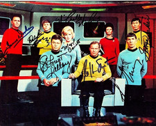 Star Trek Original Cast Shatner Nimoy Signed Autographs 8x10 Photo Sci-Fi HD183