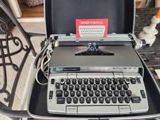 VTG Smith Corona Electra 120 Electric Typewriter w/Brown Case - AS IS thumbnail
