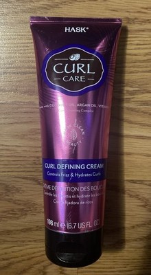 Hask Curl Care Moisturizing Shine Enhancing Hair Styling Defining Cream 6.7 Oz