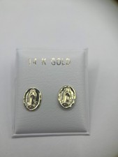 14k yellow VIRGIN OF GUADALUPE EARRINGS