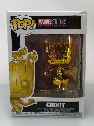 Funko POP! Marvel First 10 Years Groot Gold #378 Vinyl Figure NOT MINT