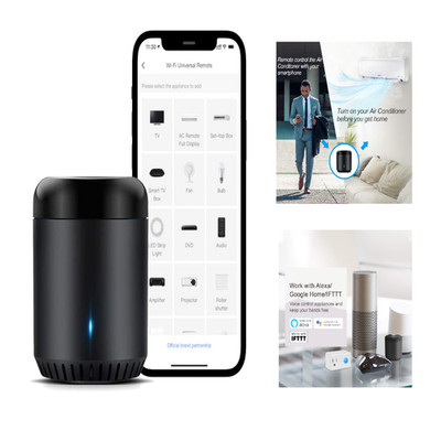 Broadlink RM Mini 3 Smart Home Hub WLAN IR Fernbedienung Universal Schwarz
