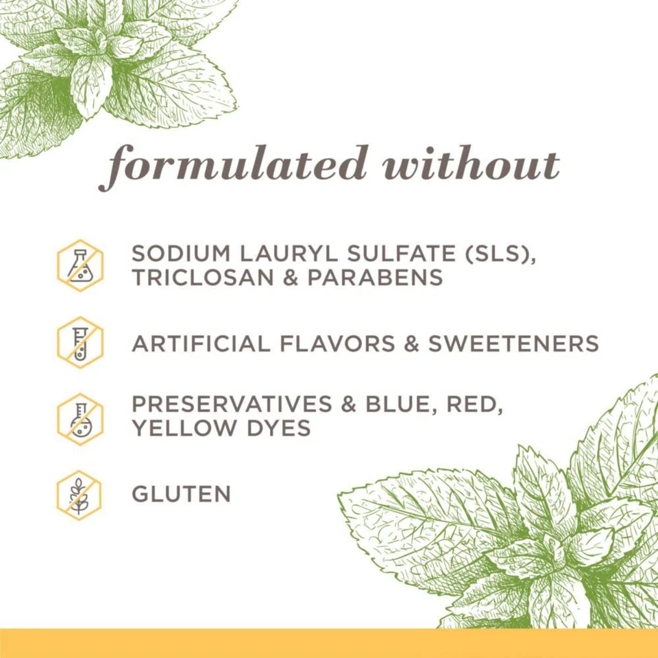 Pasta de dientes de menta Zen sin flúor puramente blanca Burt's Bees, paquete de 4,7 oz - 3 Foto 4 de 4