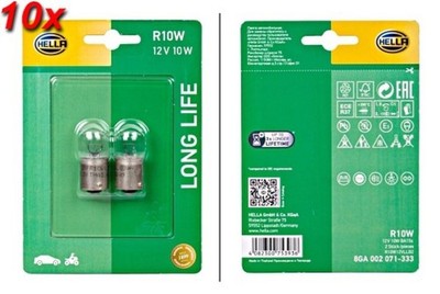 HELLA 10x Indicator Bulbs For ABARTH ALFA ROMEO APRILIA AUDI BENELLI BMW 61-23