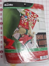 Bucilla ORNAMENTAL REINDEER" Felt Christmas Stocking Kit-OOP New 86652 Rare 18"