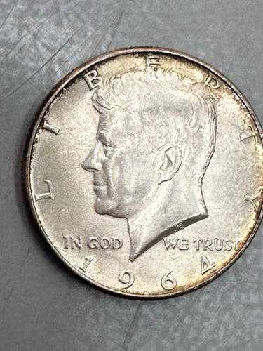 1964 D Kennedy Silver Half Dollar - AU Quality -