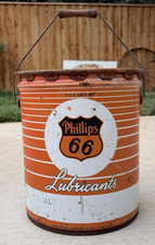 Vintage Phillips 66 Lubricants 5 Gallon Metal...