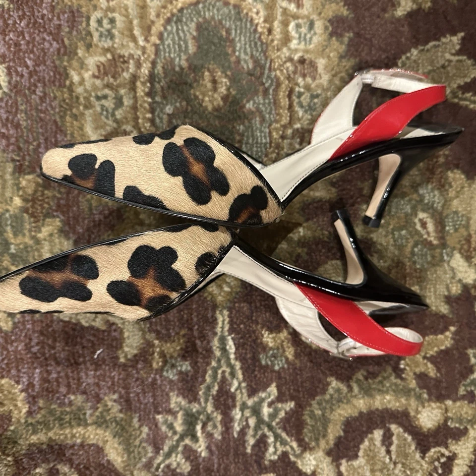 Tacones Boden The Sixties Slingback Leopard Kitten Foto 2 de 3