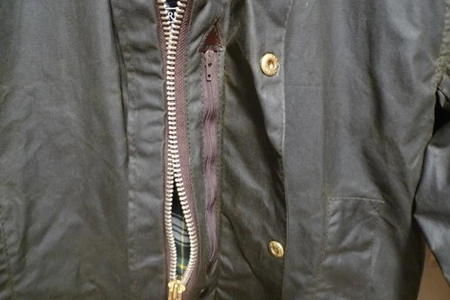 BARBOUR - A200 BORDER WAX COTTON JACKET - SAGE - MADE IN UK - EXCELLENT - 36 image 12
