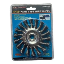Cal-Hawk 4-1/2" x 5/8" Arbor Steel Knot Type Wire Wheel ~ CZWW45NF