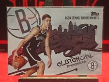 2025-26 Topps Basketball Egor Demin Clutch City Prospects CC-8 Rookie RC Nets