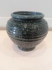 Vintage Hull 419 Green And Black Pottery Beehive Urn/Vase/Boho Decor piece
