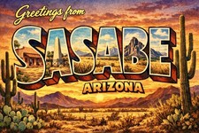 Greetings From Sasabe, Arizona MODERN Postcar...