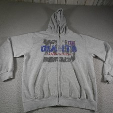 New York Giants Jacket Mens XL Gray NFL Football Team Apparel Full Zip Hoodie