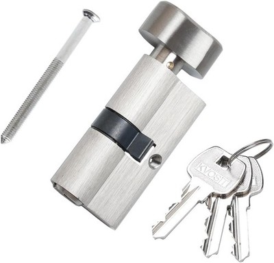 Andersen 60MM Solid Brass Lock Cylinder with 3 Brass Keys - Satin Nickel Thum...