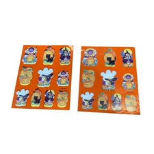 2 Sheets Vintage Halloween Stickers Amscan Pumpkins Black Cats Critters 80/90s