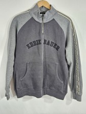 Vtg Eddie Bauer Embroidered 1/4 zip Sweatshirt Pullover Mens Size M Distress