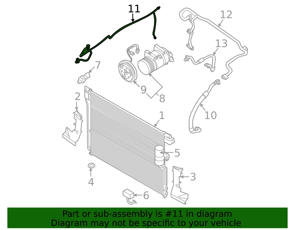 Línea de presión original Nissan 92440-EA500 Foto 2 de 2