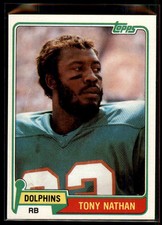 1981 Topps Tony Nathan RC #506 Miami Dolphins