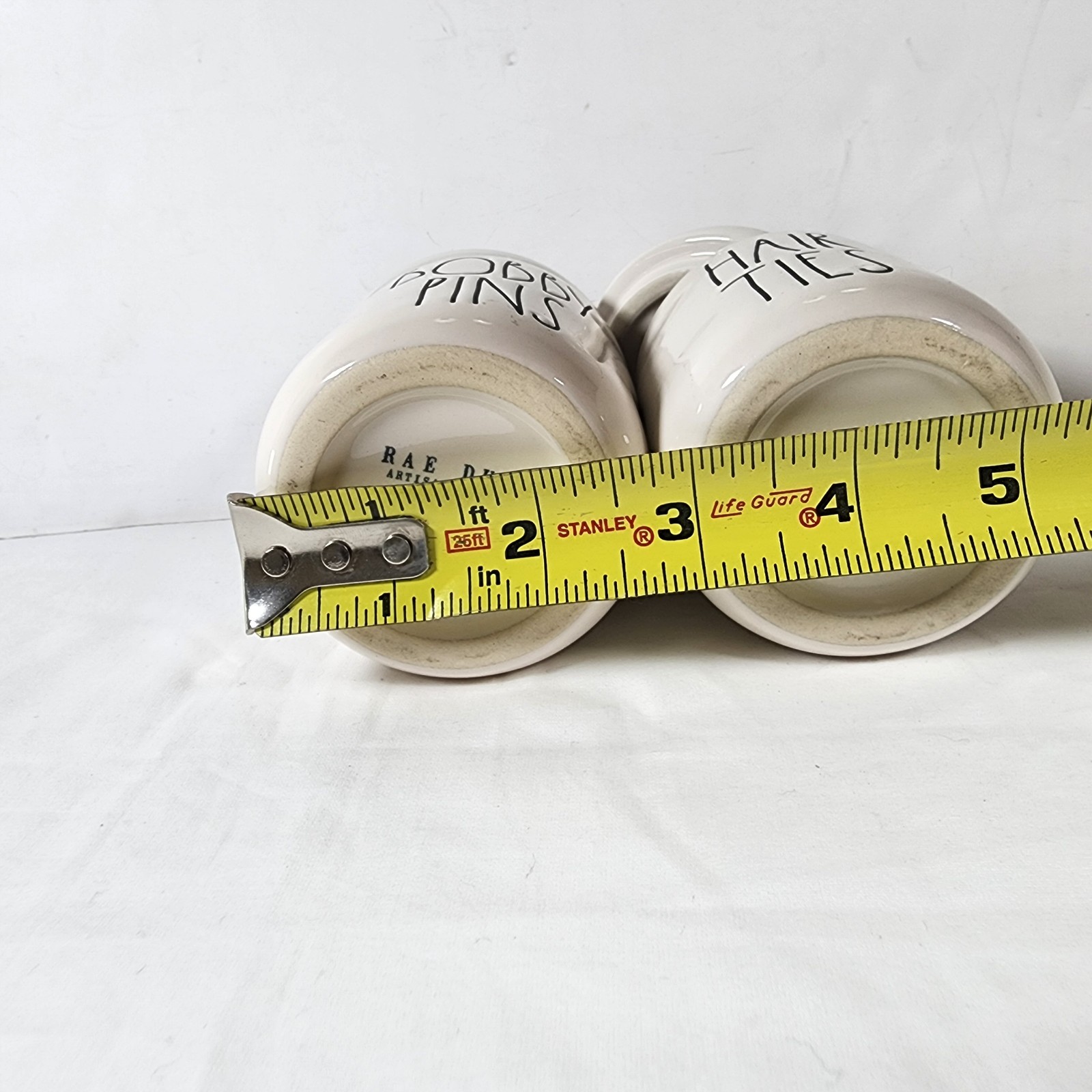 Rae Dunn Set of 2 'HAIR TIES & BOBBY PINS X-Small White