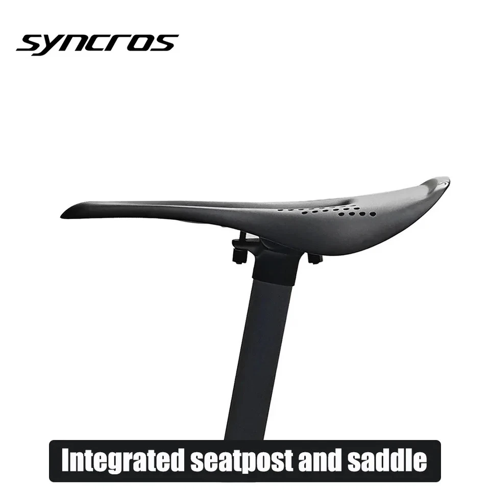Sillín y tijas de sillín integrados de bicicleta de carbono para tubo de asiento Gravel Road/MTB Foto 2 de 4