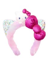 USJ Hello Kitty Sequins Plush Headband Ribbon Universal Studios Japan NEW