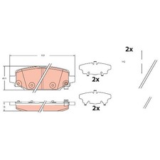 Satz Bremsbeläge Bremsklötze hinten für Jeep Wrangler 4 JL | 23863644