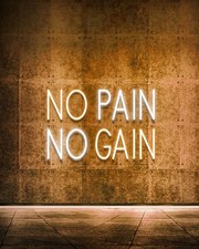 NO PAIN NO GAIN LED Neon Sign for Wall Decor, Neon Lights Party Decorations, ...