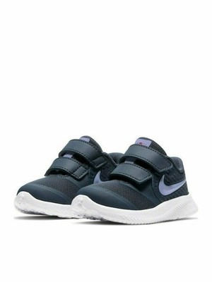 NIKE STAR RUNNER 2 Mädchen Sportschuhe,Sneaker,Klett,Blue/Purple,Gr.21