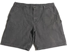 Carhartt B185 Work Shorts Mens 42 Gray Canvas Utility Carpenter GVL USA Workwear