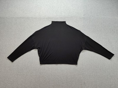 Express Women Sweater S Black Long Sleeve Turtleneck Oversized Loose Fit Batwing