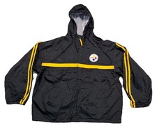 Vtg Pittsburgh Steelers NFL Game Day Hooded Jacket Coat Men  s Sz XL