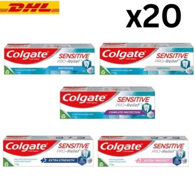 Colgate SENSITIVE PRO-Relief Toothpaste - Original | Whitening - 20 Packs x 110g