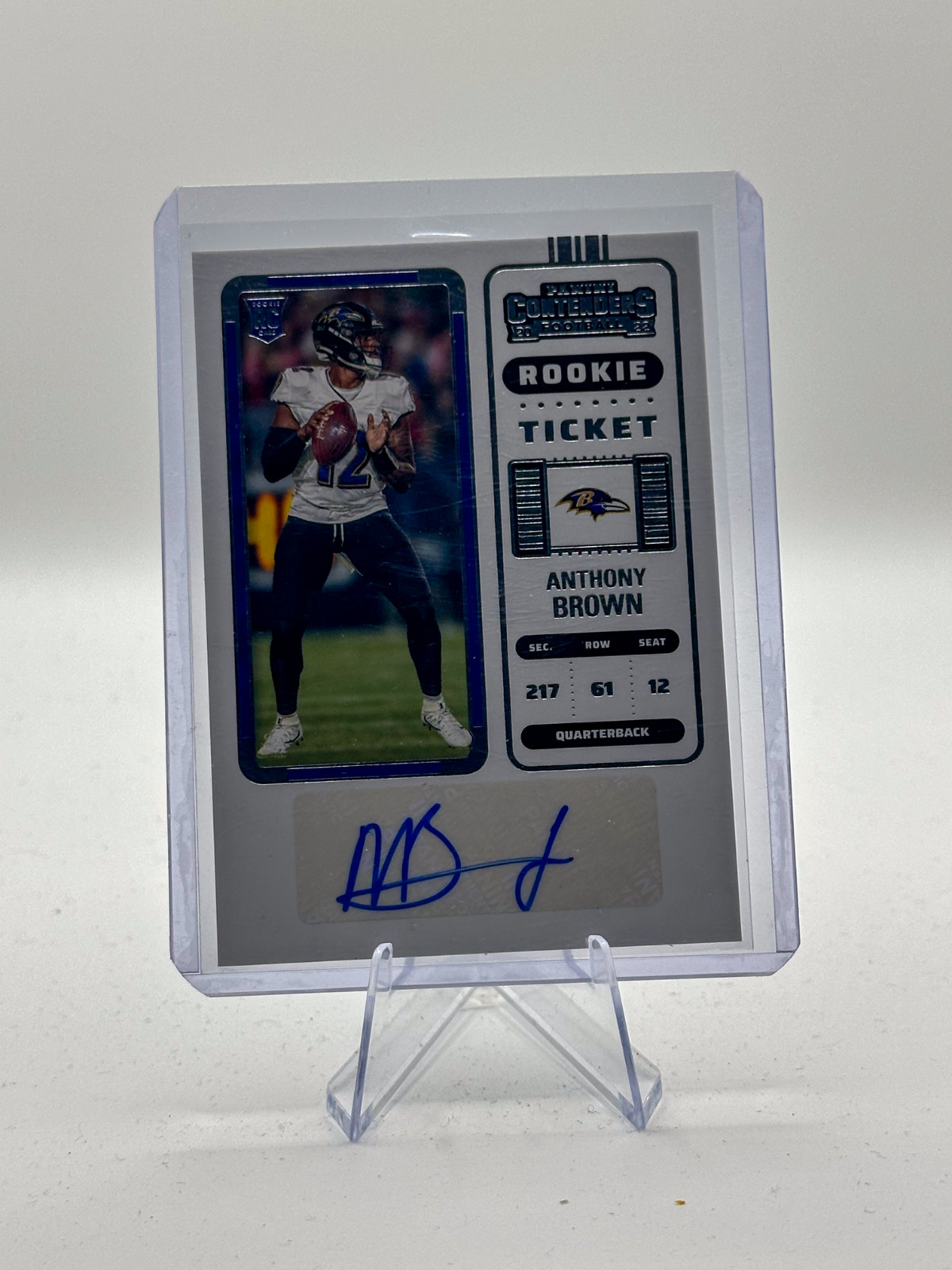 2022 Panini Contenders Anthony Brown Rookie Ticket Auto Autograph