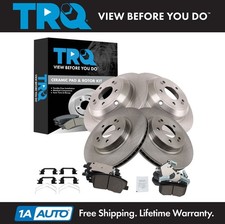 TRQ Front & Rear Brake Pad & Rotor Kit Fits 2019 Genesis G70 2018 Kia Stinger