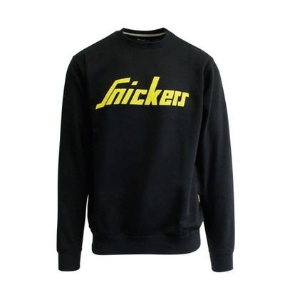 Snickers Workwear Herren Pullover schwarz gelb Logo Rundhals