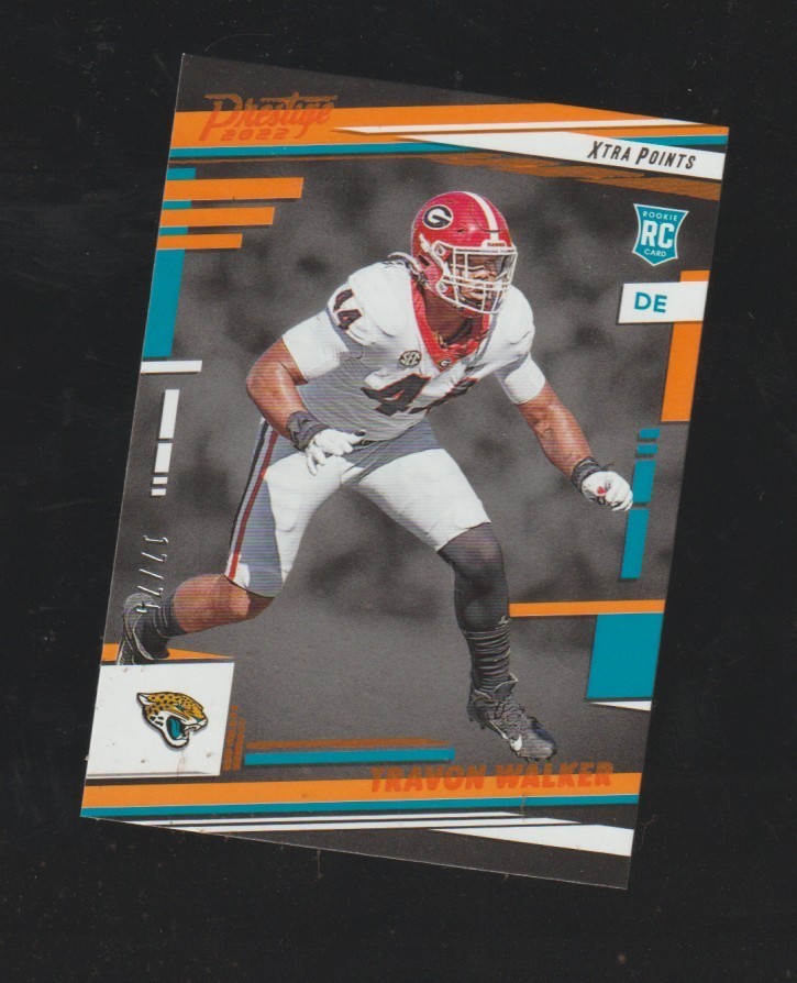 2022 Panini Prestige Rookies Xtra Points Orange /75 Travon Walker #337 Rookie RC