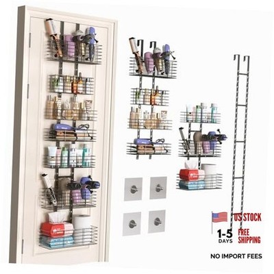 Yuyetuyo 7-Tier Over The Door Organizer, Shower Caddy Hanging 7-tier Black