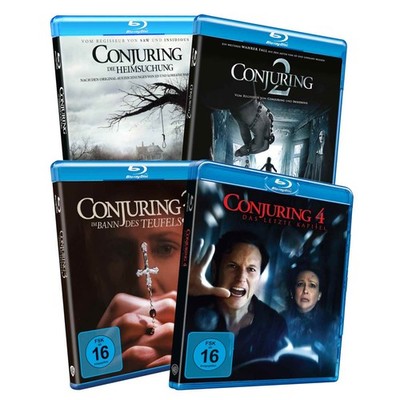 Conjuring 1+2+3+4 Bundle Blu-ray Horror Filme Set NEU&OVP