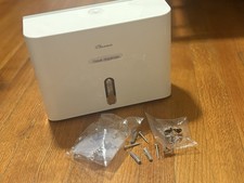 Plussen Wall Mounted Tissue Dispenser White ABS Bathroom Box w/ Hardware