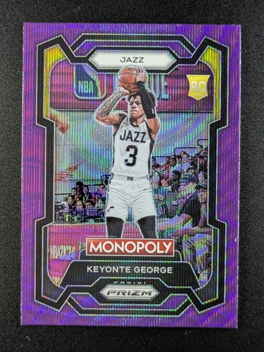2023-24 Panini Prizm Monopoly KEYONTE GEORGE Rookie RC Purple Wave Utah Jazz #87